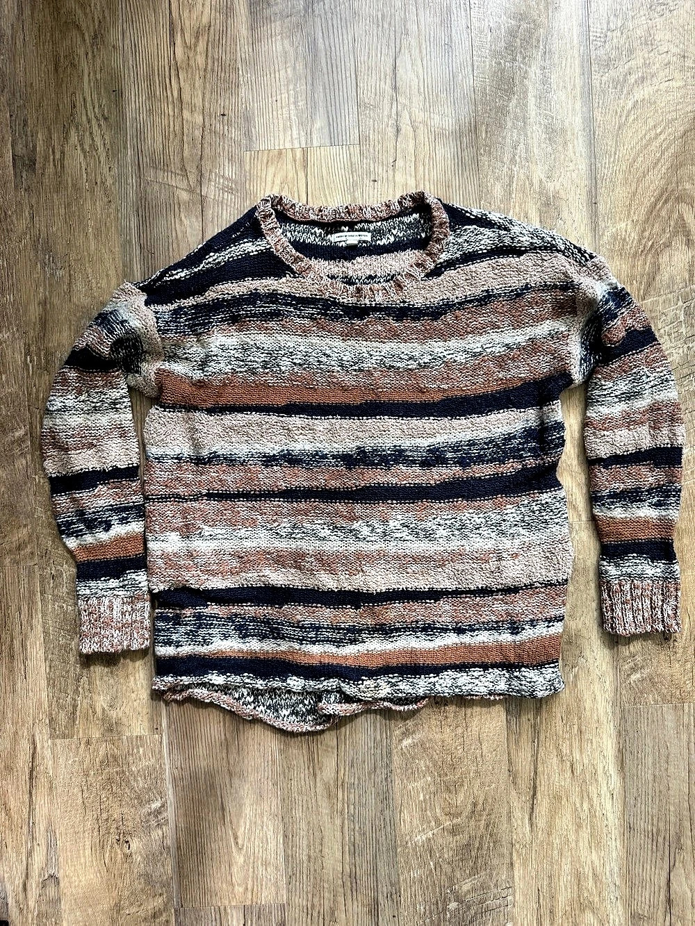 American Eagle Outfitters Striped Crew Neck Sweater Size Large